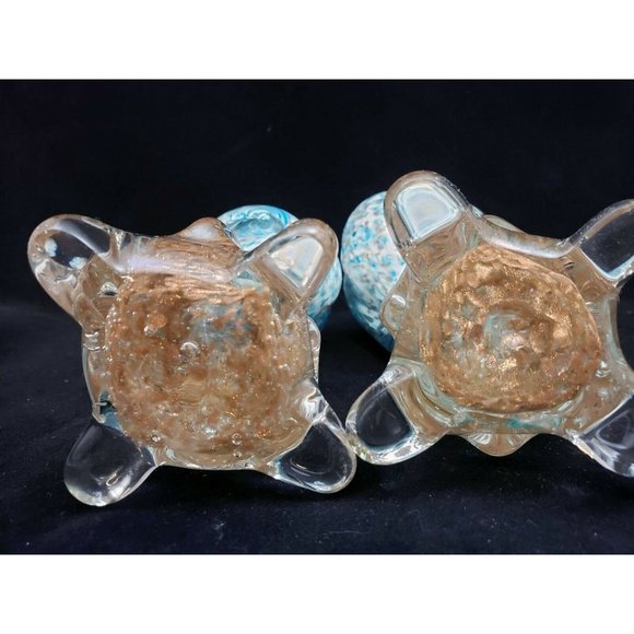 Set of 2 Handblown Murano Pea Hens Birds - Picture 10 of 11